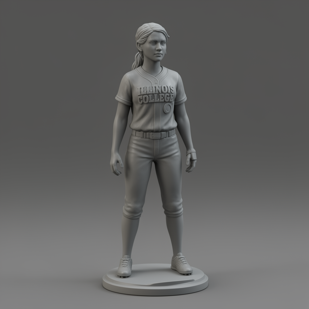 Illinois College Softball Figurine free 3D printable STL