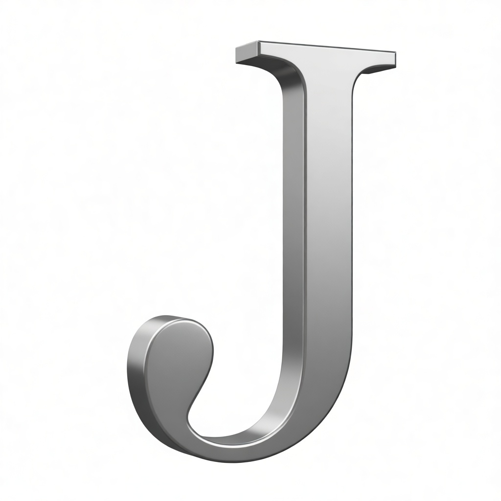 Letter J Model free 3D printable STL