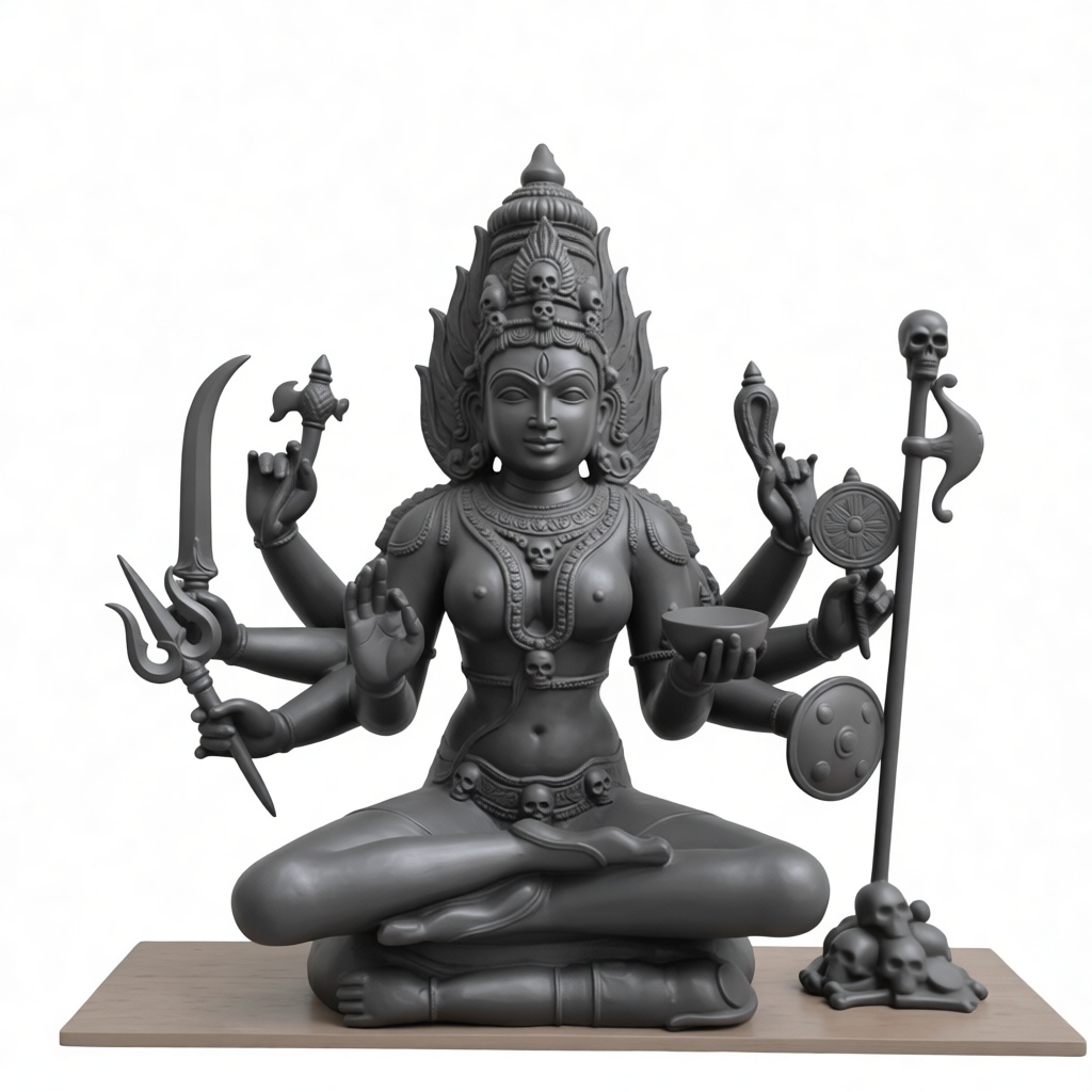 Kali Goddess Statue free 3D printable STL