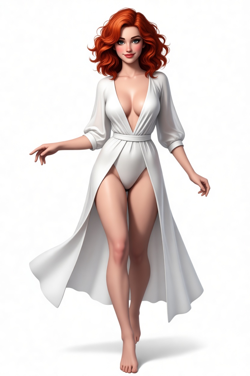 Redhead Woman Figurine free 3D printable STL