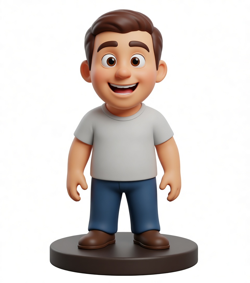 Cartoon Man Figurine free 3D printable STL