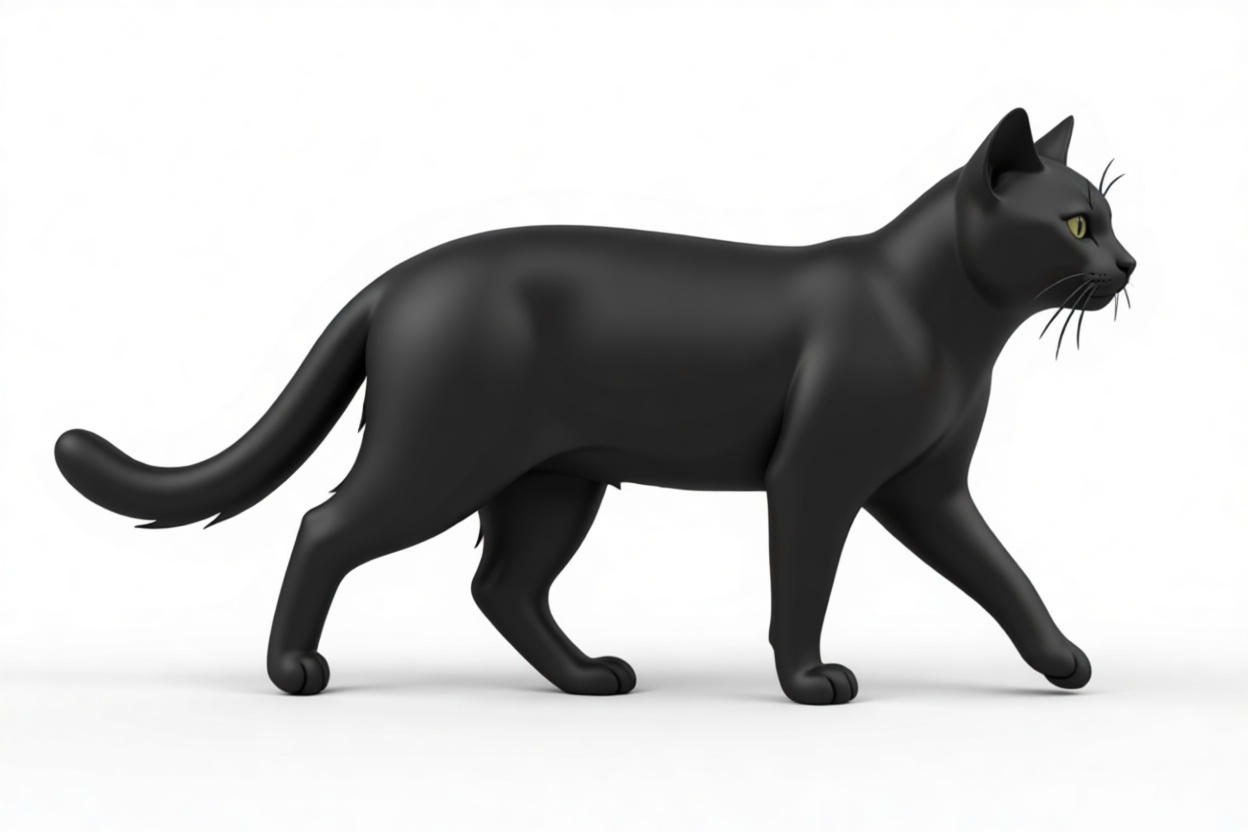 Black Cat Figurine free 3D printable STL