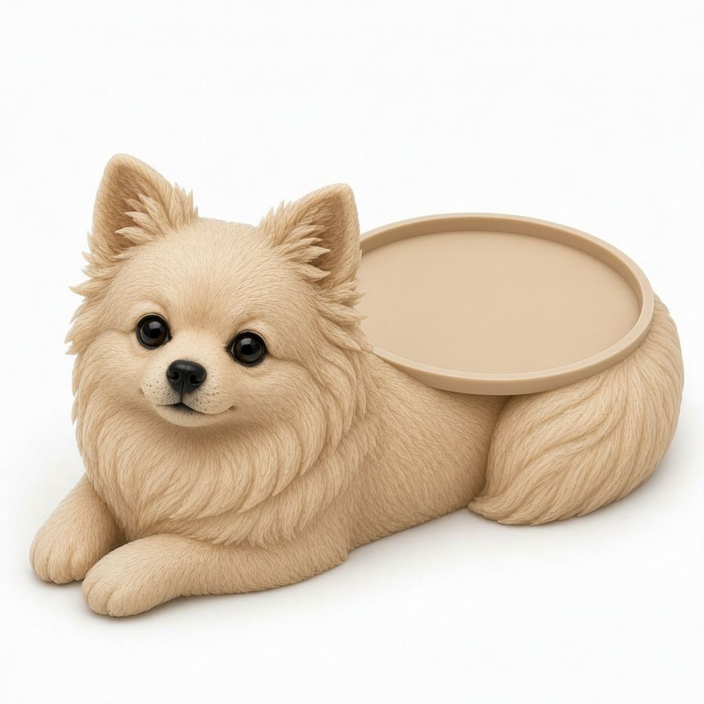 Pomeranian Dog Tray free 3D printable STL