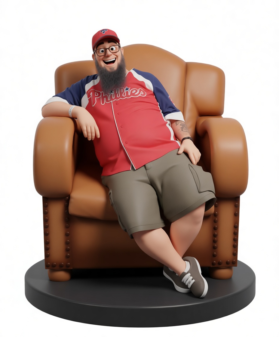 Casual Bearded Man Figurine free 3D printable STL