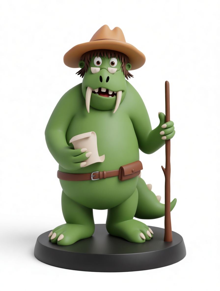 Wampa Crocodile Figurine free 3D printable STL