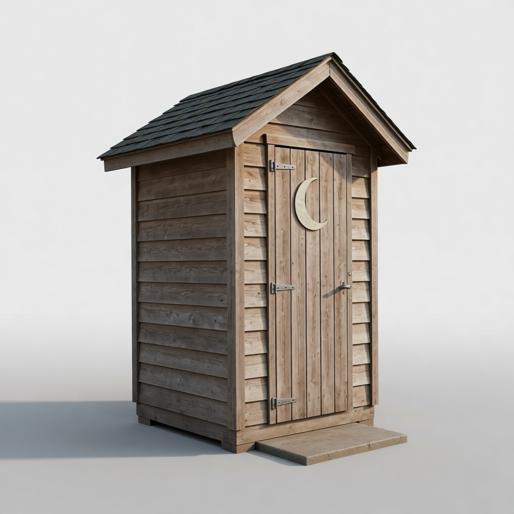 Wooden Outhouse Model free 3D printable STL