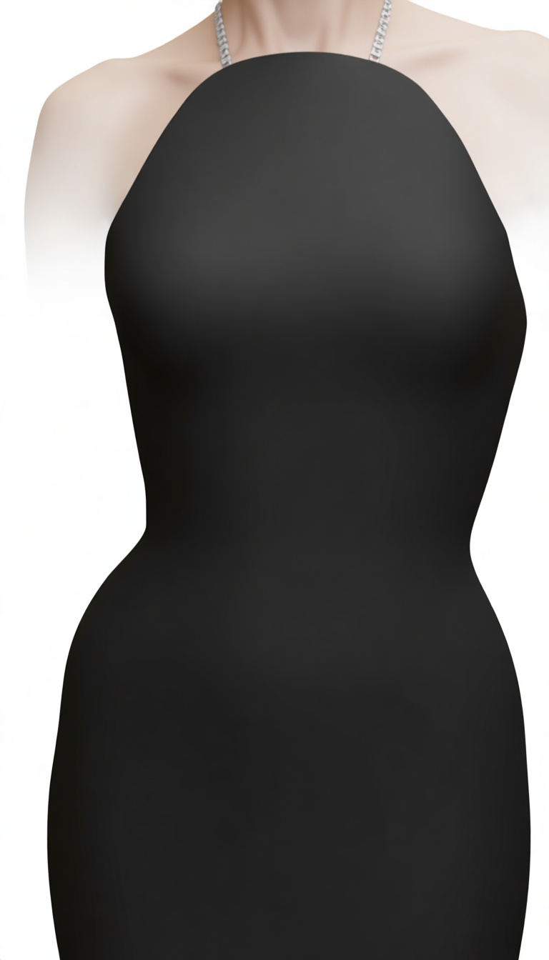 Black Halter Dress Model free 3D printable STL