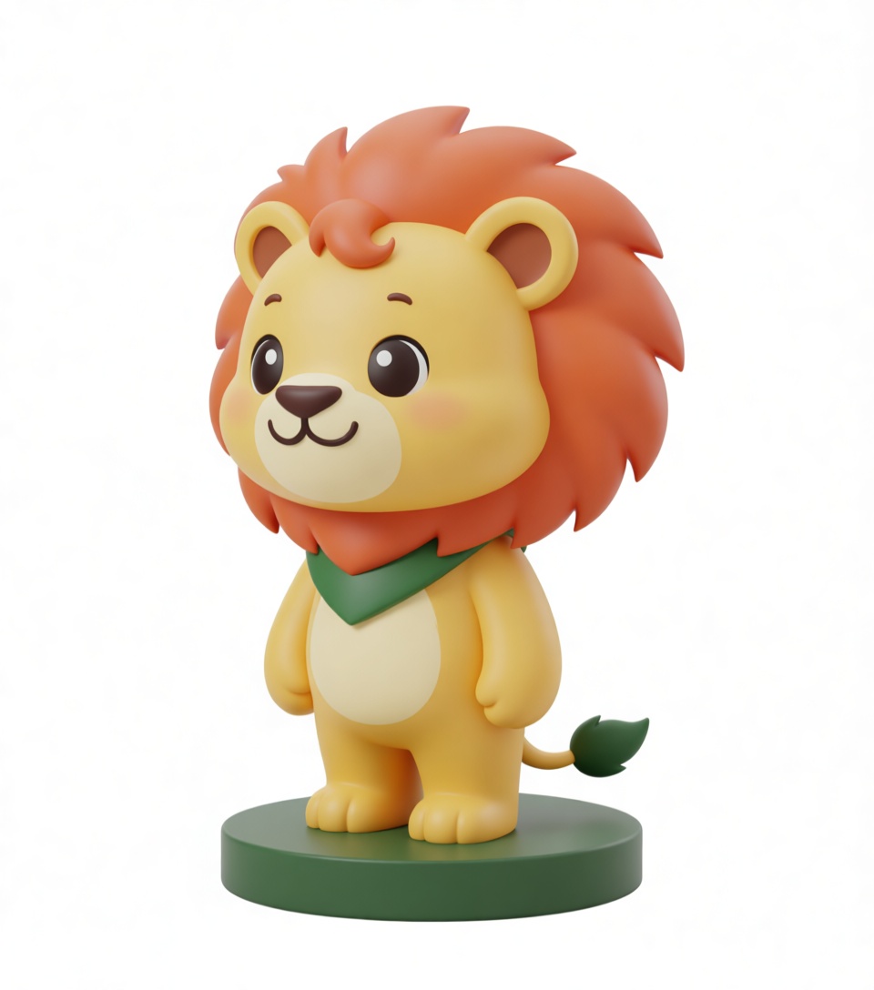 Cute Lion Figurine free 3D printable STL