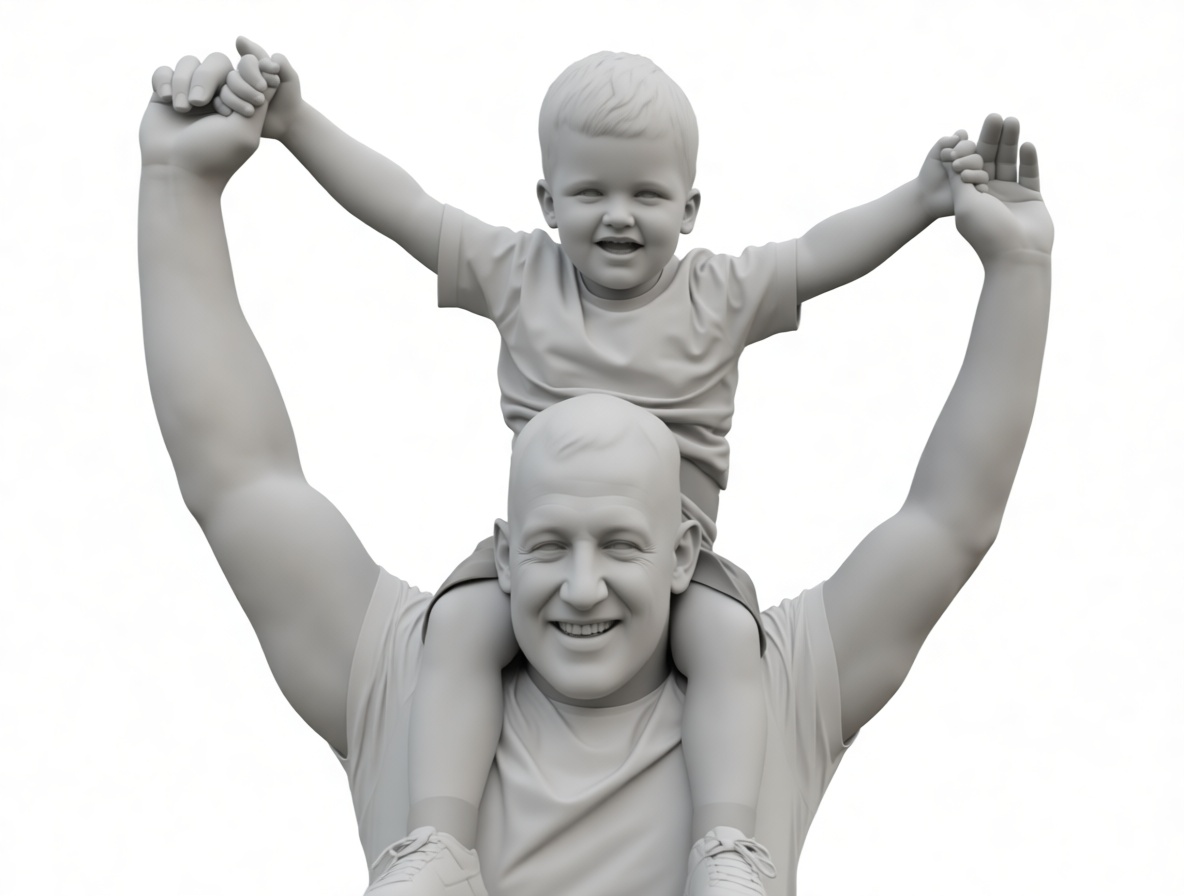 Father and Son Figurine free 3D printable STL