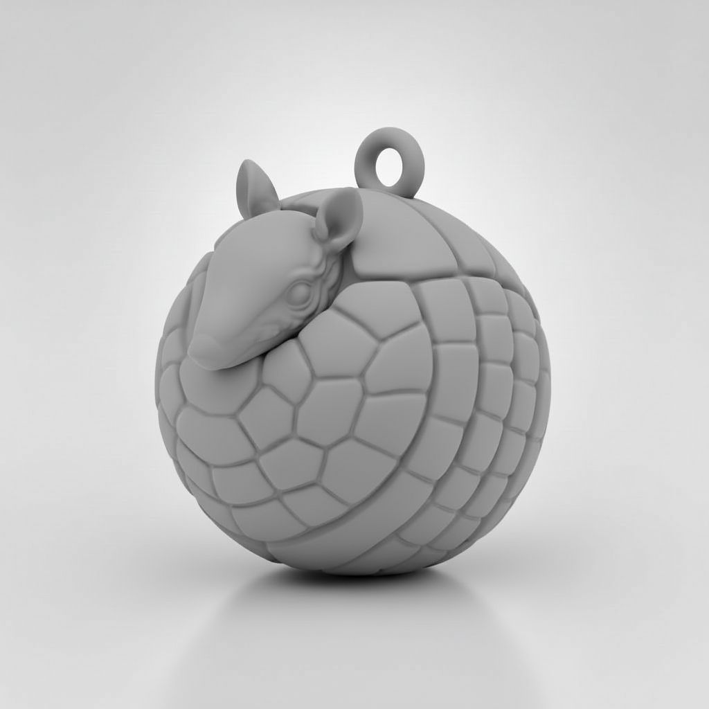 Armadillo Pendant Design free 3D printable STL