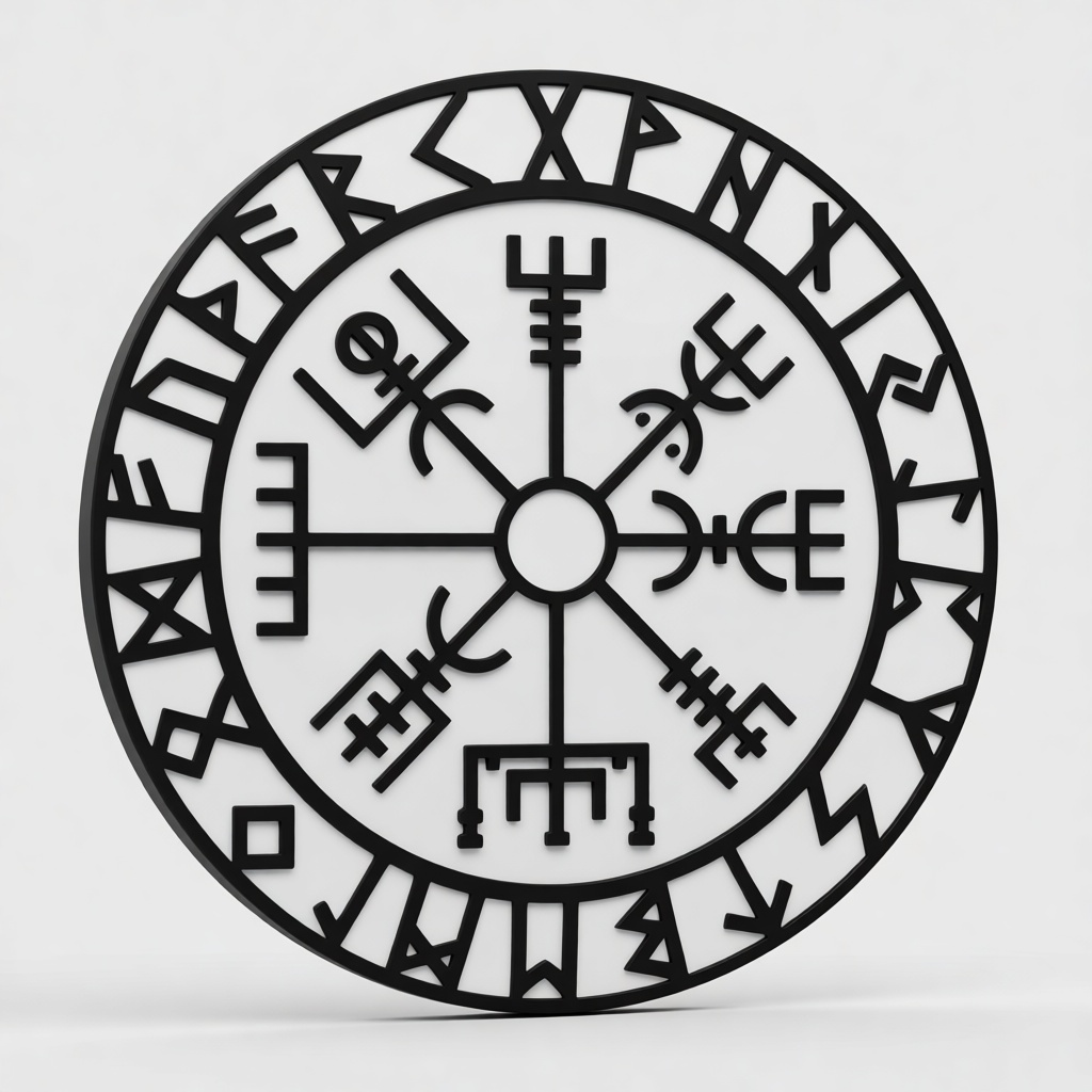 Vegvisir Compass Symbol free 3D printable STL