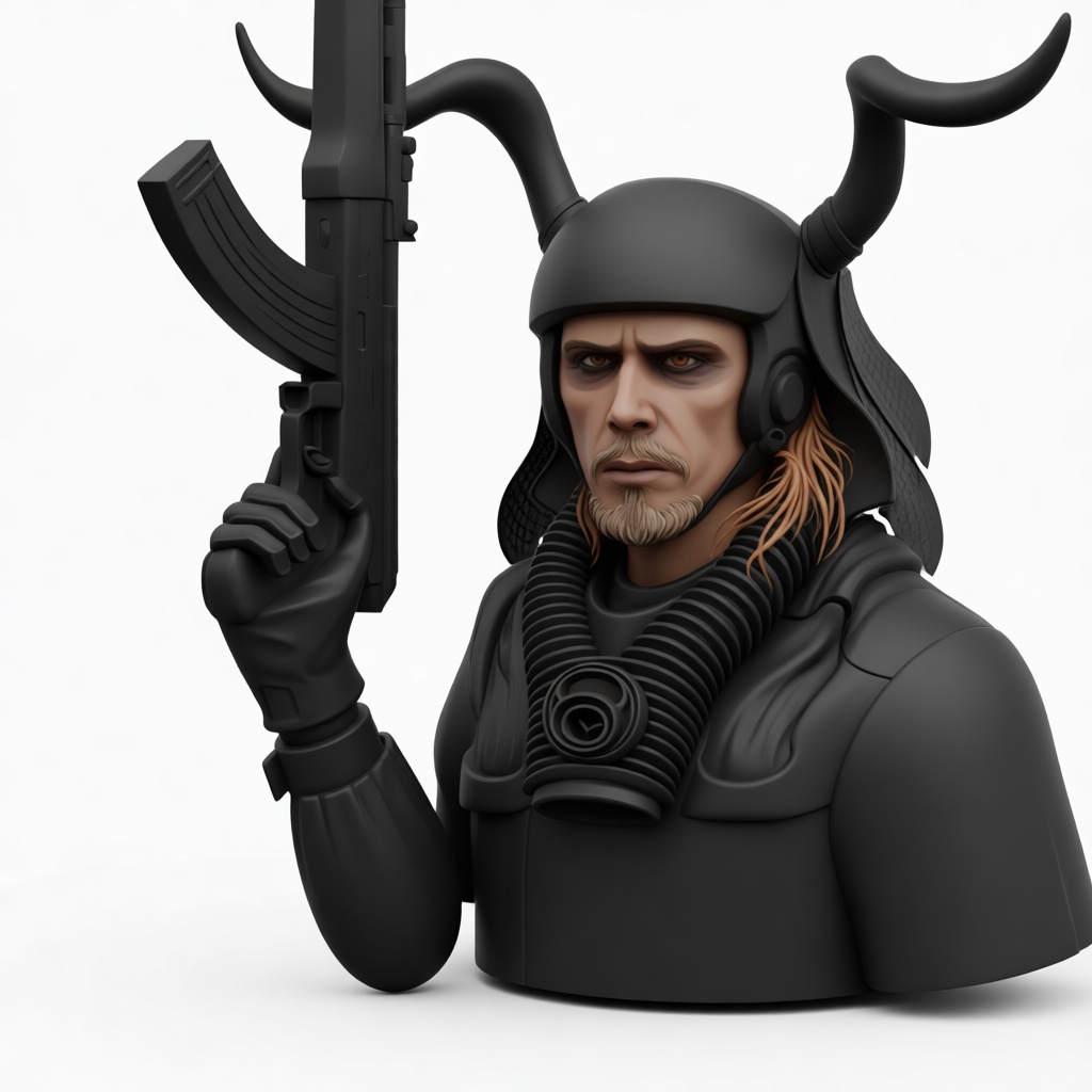 Samurai Soldier Bust free 3D printable STL