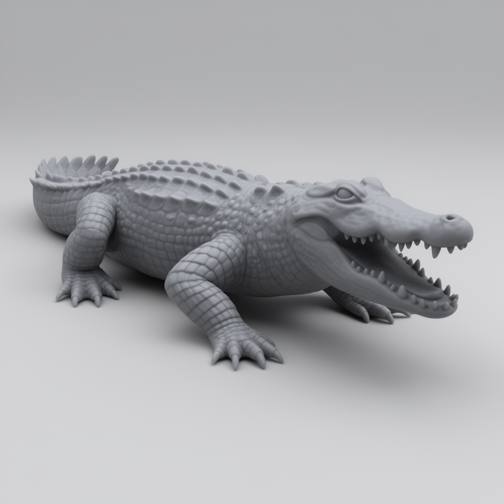 Crocodile Figurine free 3D printable STL