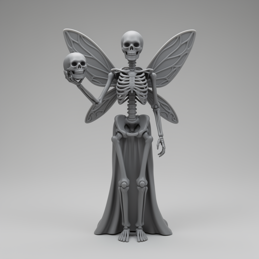 Skeleton Fairy Figurine free 3D printable STL