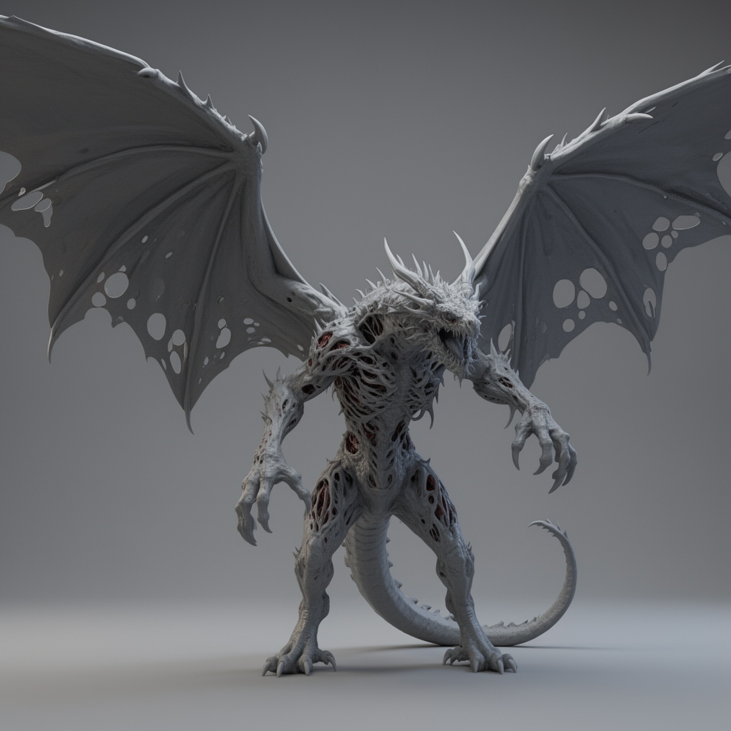 Red Death Dragon Figurine free 3D printable STL
