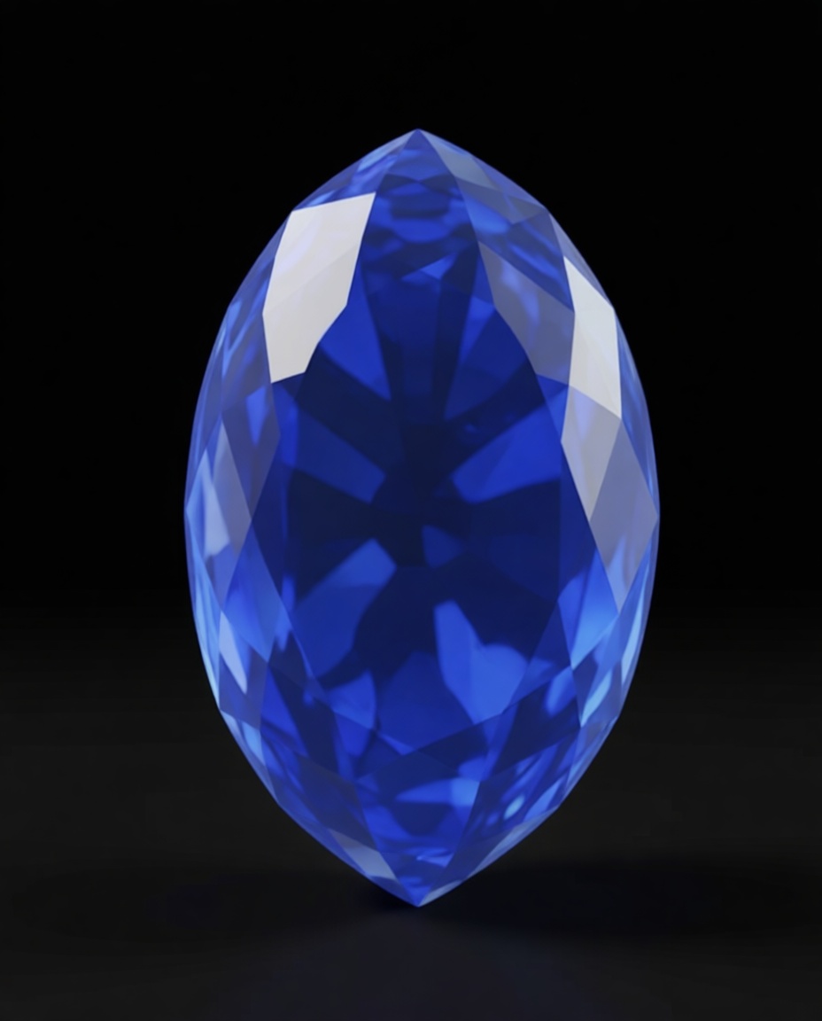 Marquise Cut Sapphire Model free 3D printable STL