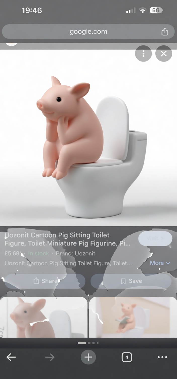 Cartoon Pig Figurine free 3D printable STL