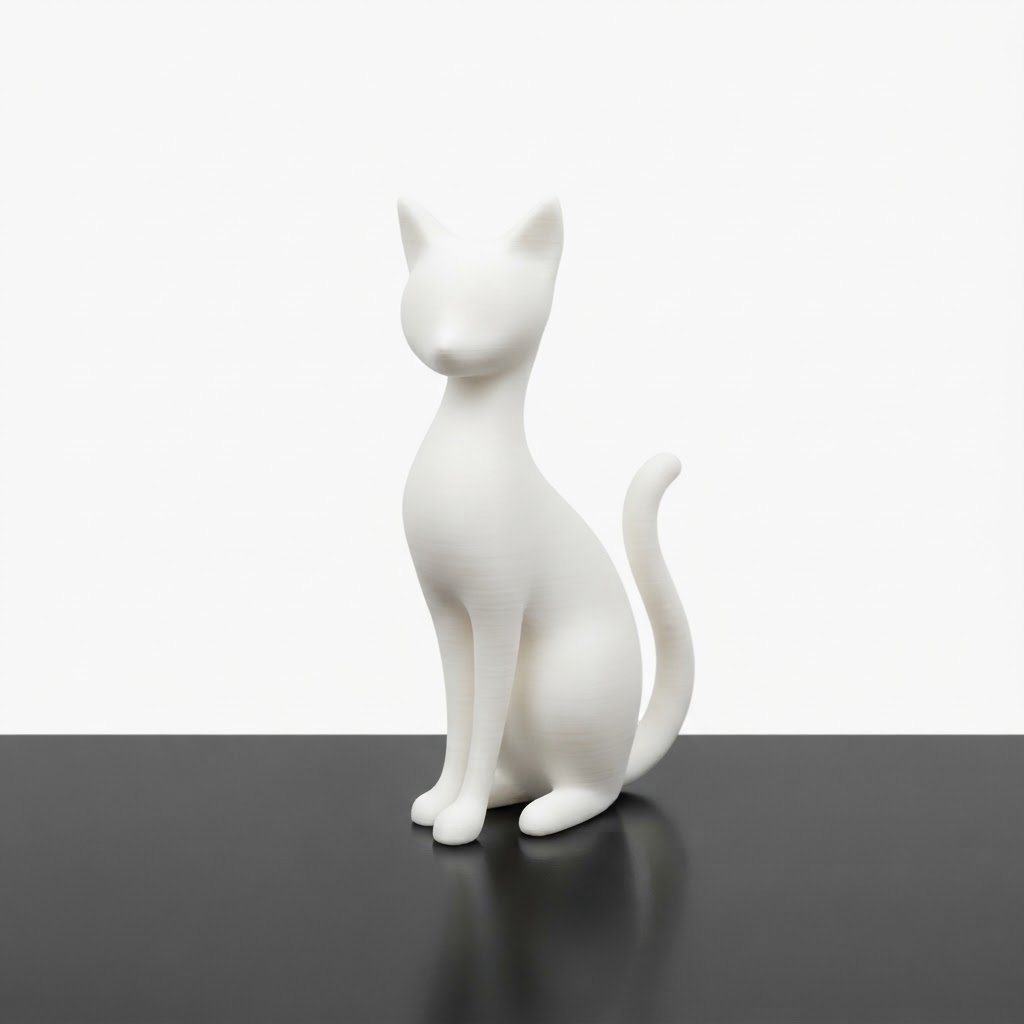 Minimalist Cat Figurine free 3D printable STL