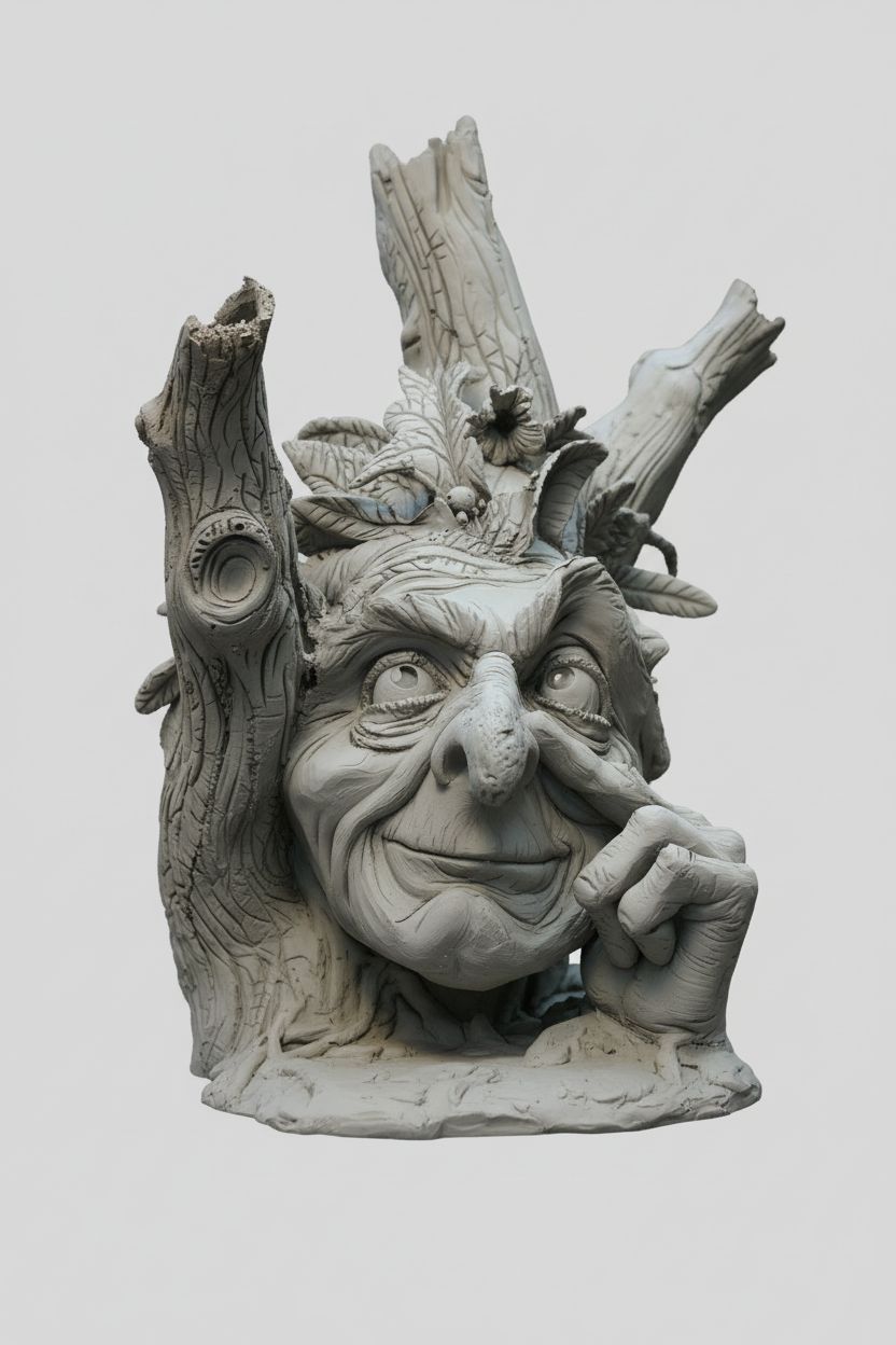 Whimsical Tree Spirit Bust free 3D printable STL