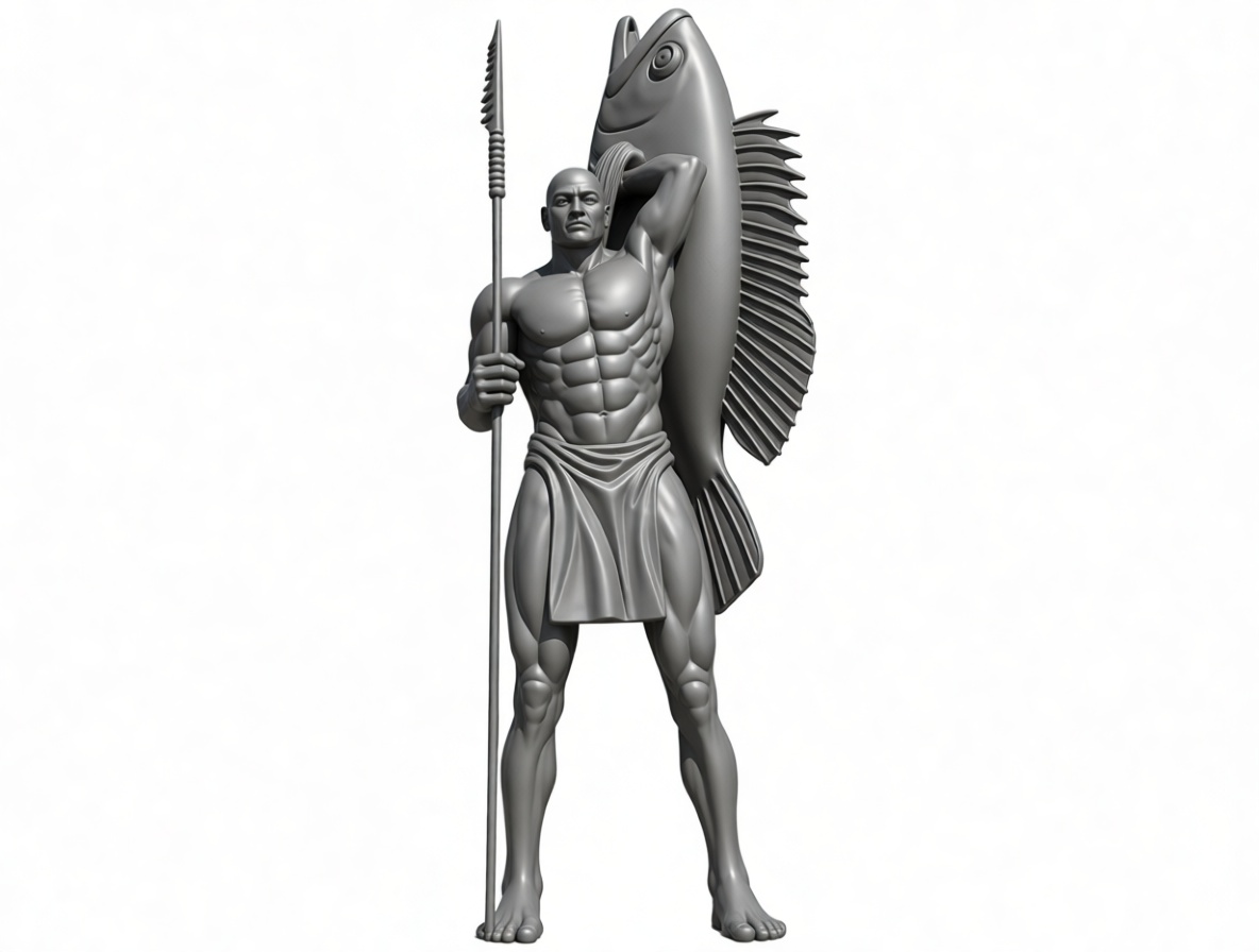Fisherman Statue free 3D printable STL