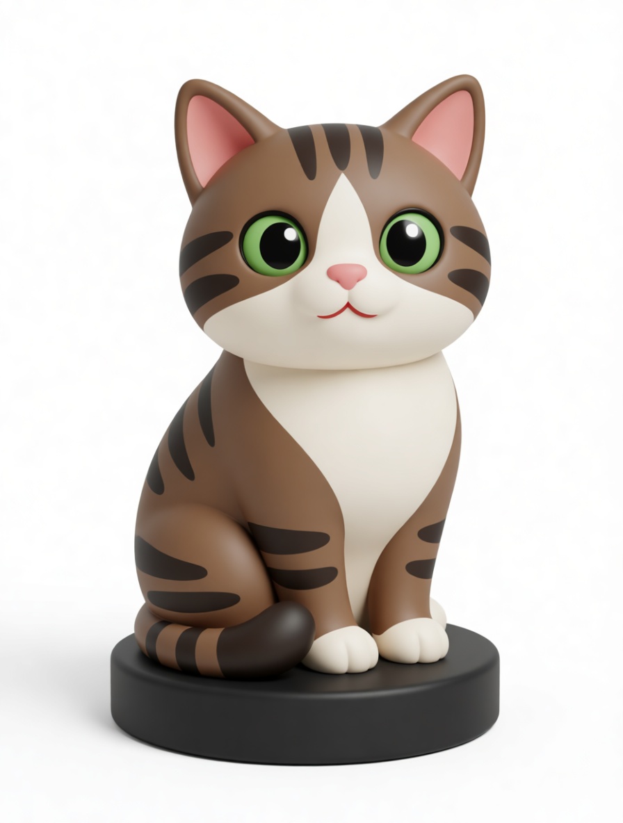 Tabby Cat Figurine free 3D printable STL