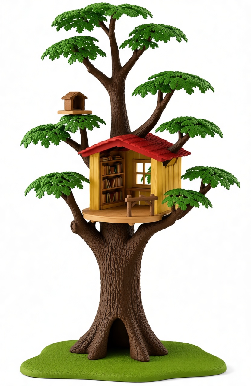 Treehouse Library Model free 3D printable STL