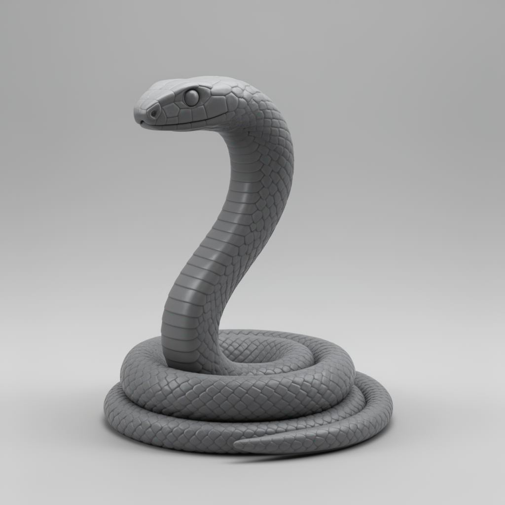 Coiled Snake Figurine free 3D printable STL