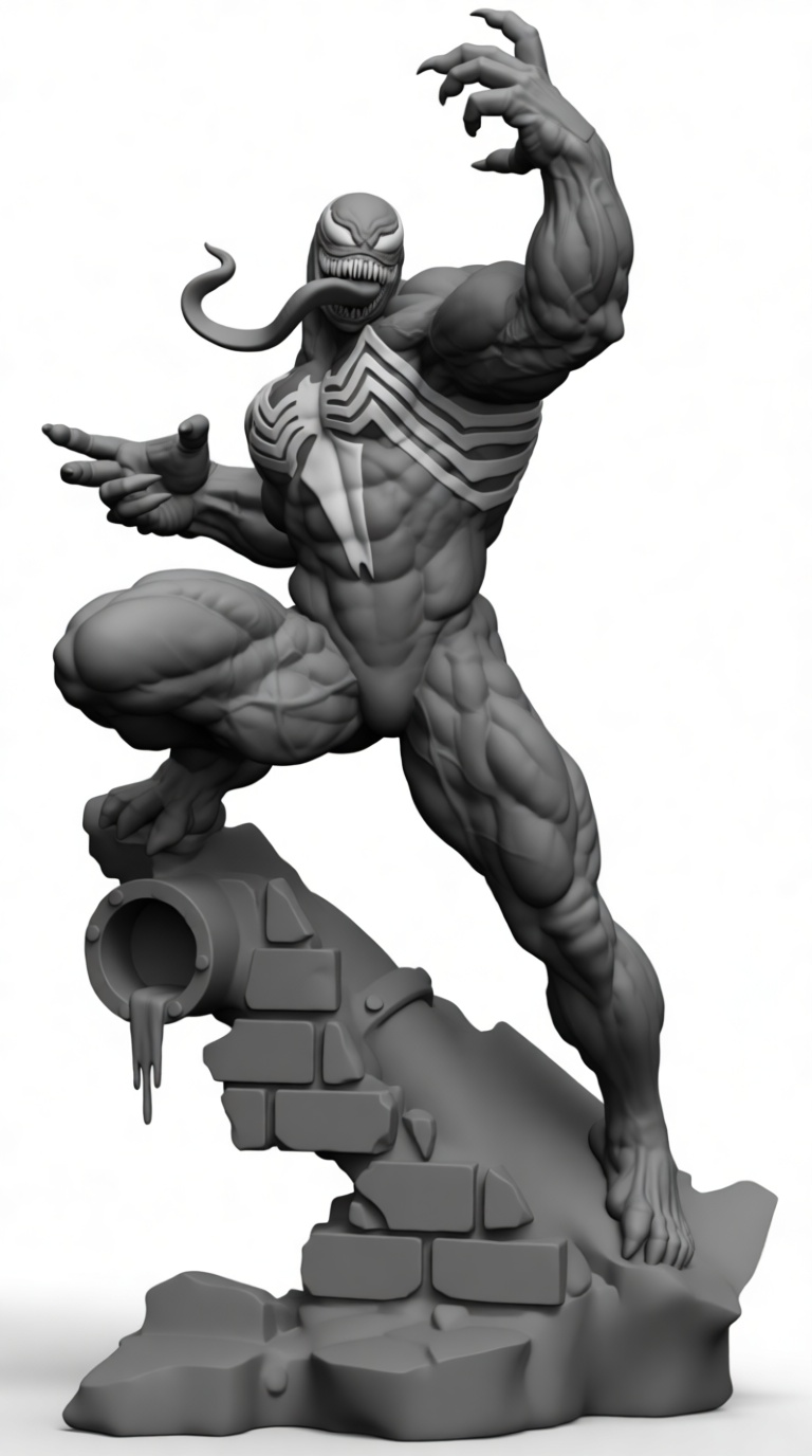 Venom Figurine free 3D printable STL