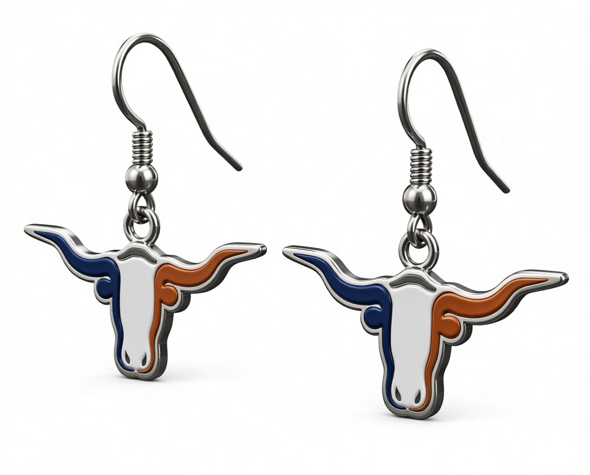 Longhorn Head Earrings free 3D printable STL