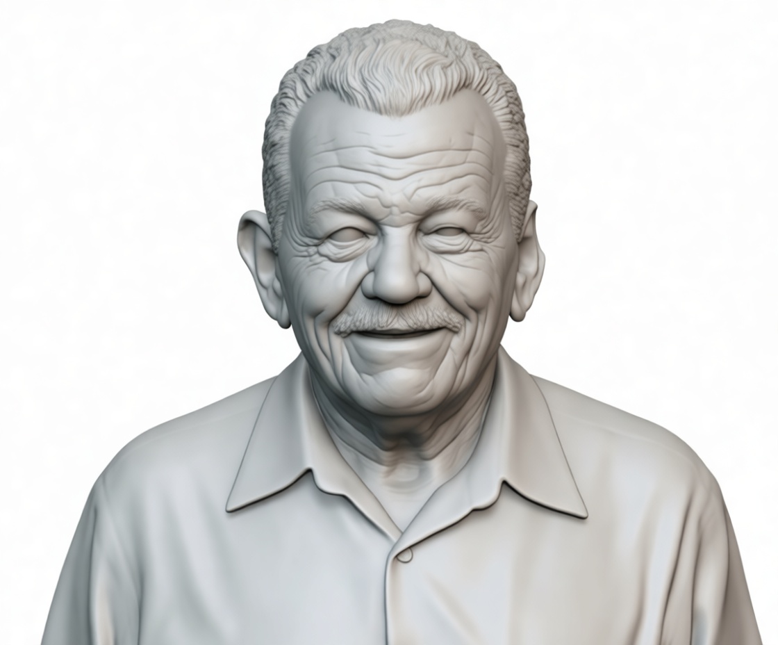 Old Man Bust free 3D printable STL