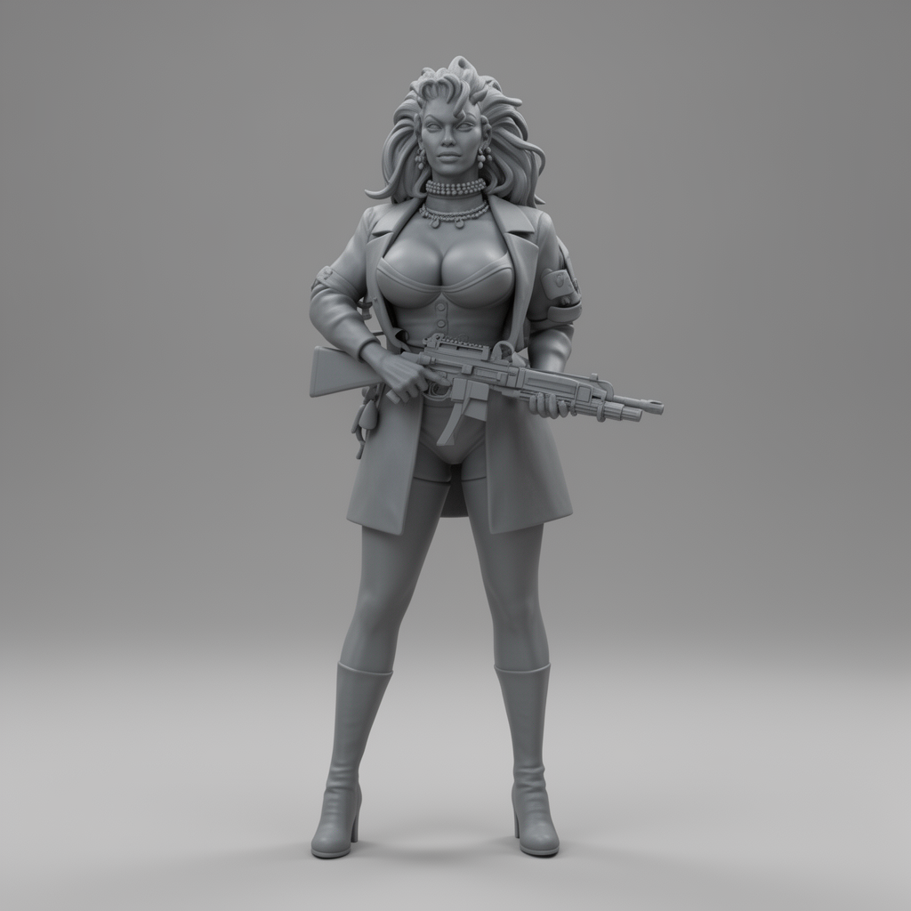 Alien Woman Figurine free 3D printable STL