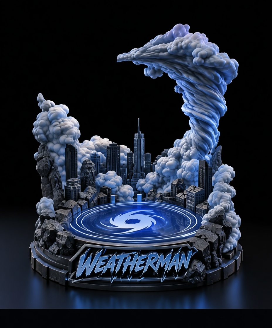 Weatherman Diorama free 3D printable STL
