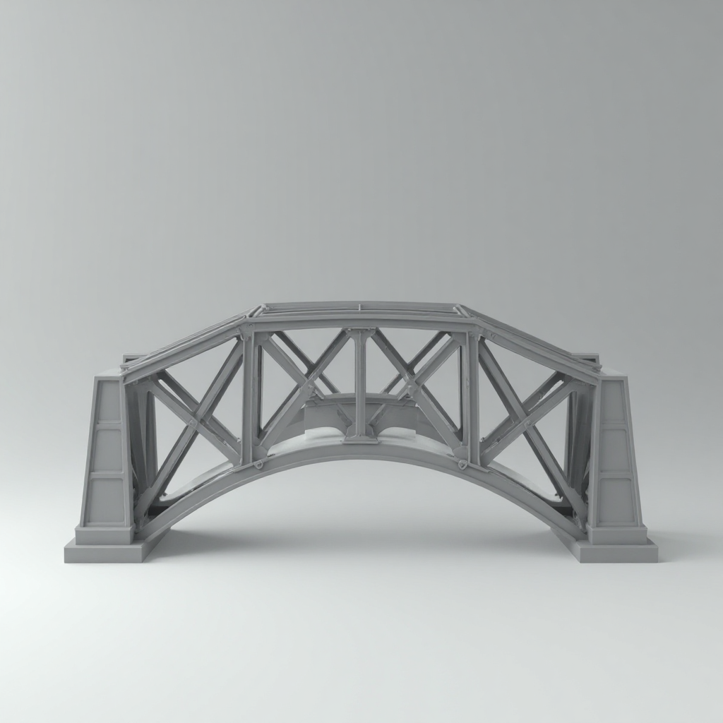 Model Train Bridge free 3D printable STL