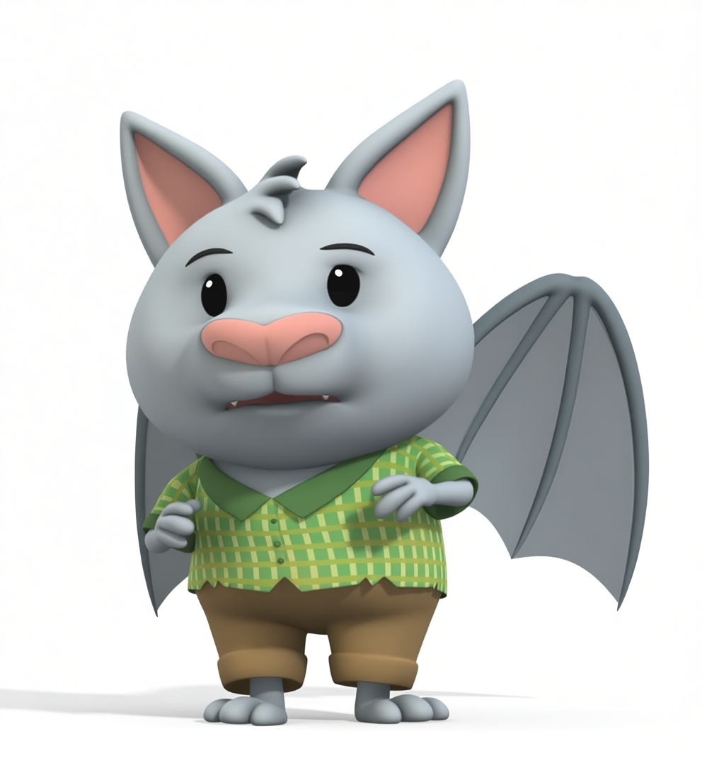 Cartoon Bat Figurine free 3D printable STL