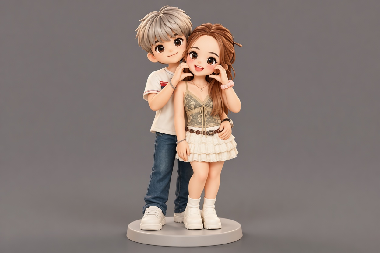 Cute Couple Figurine free 3D printable STL