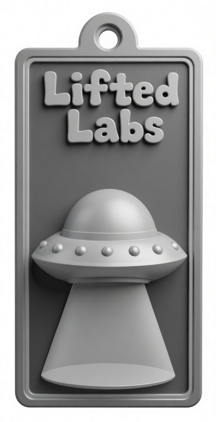 UFO Keychain Tag free 3D printable STL