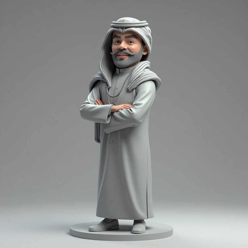 Saudi Man Cartoon Figurine free 3D printable STL