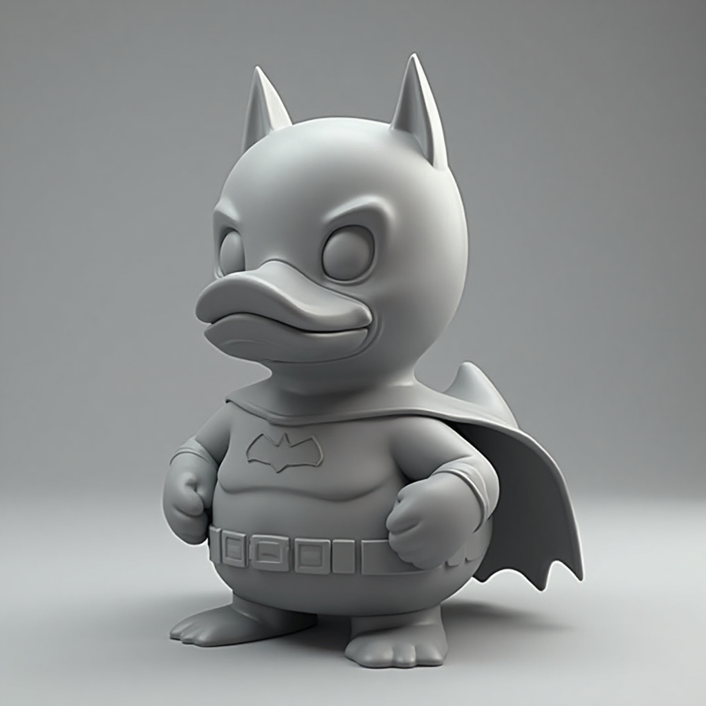 Batman Rubber Duck Figurine free 3D printable STL