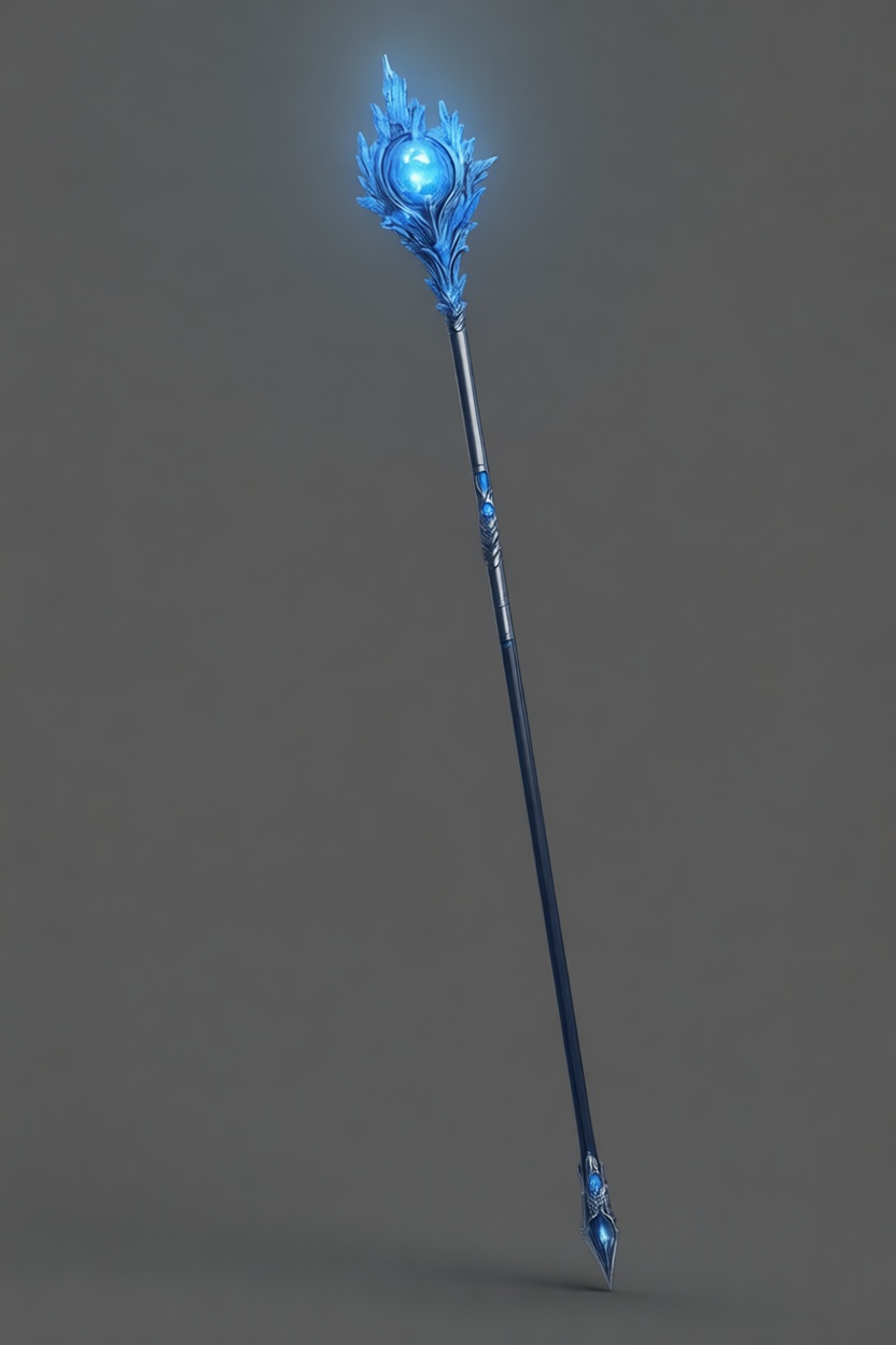 Blue Crystal Magic Staff free 3D printable STL