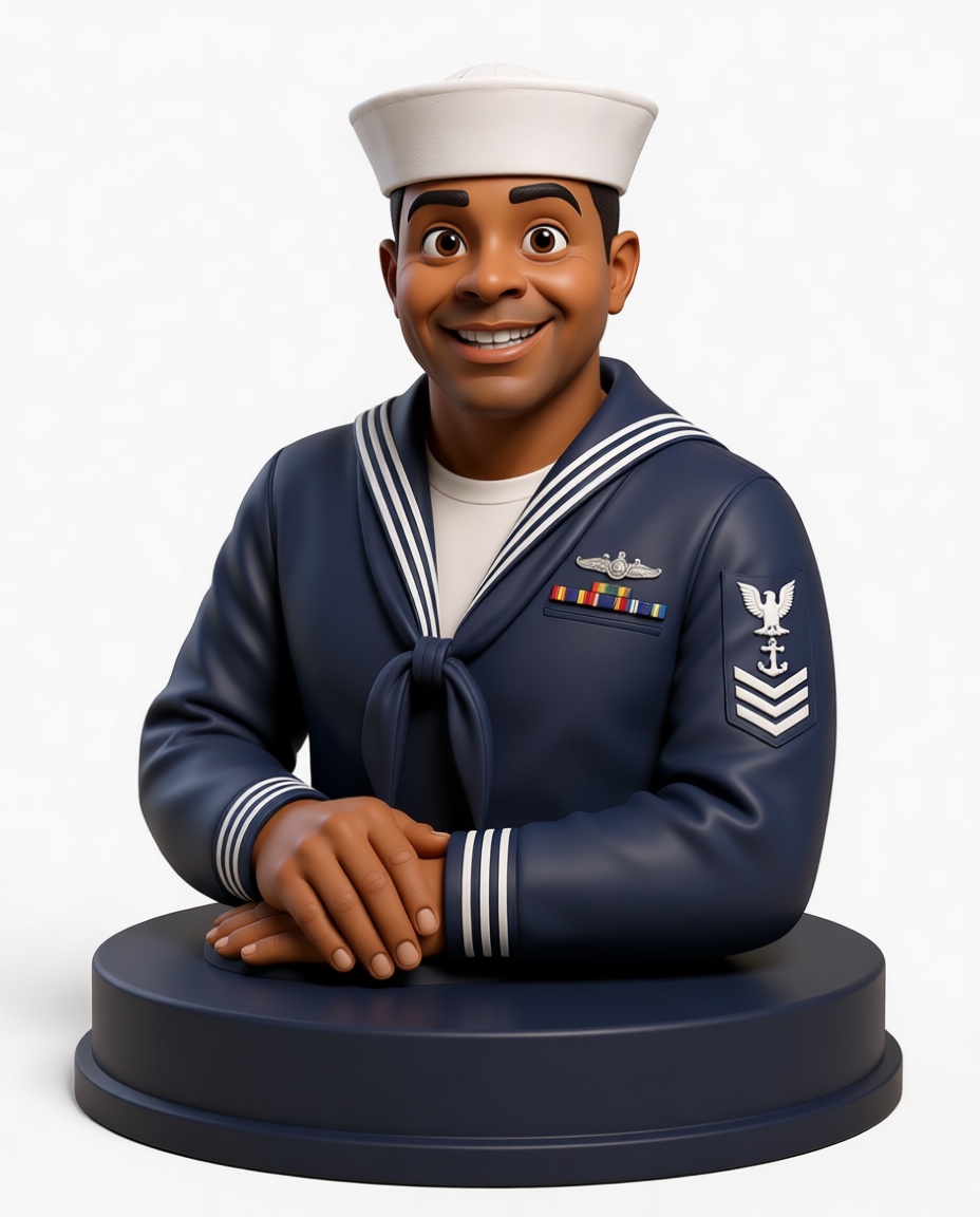 US Navy Sailor Bust free 3D printable STL
