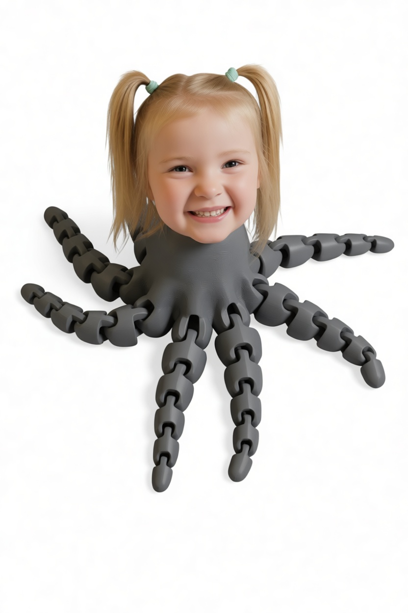 Human-Octopus Hybrid Model free 3D printable STL