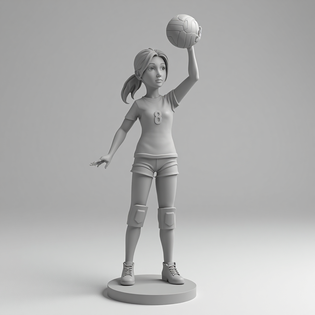 Volleyball Player Figurine free 3D printable STL