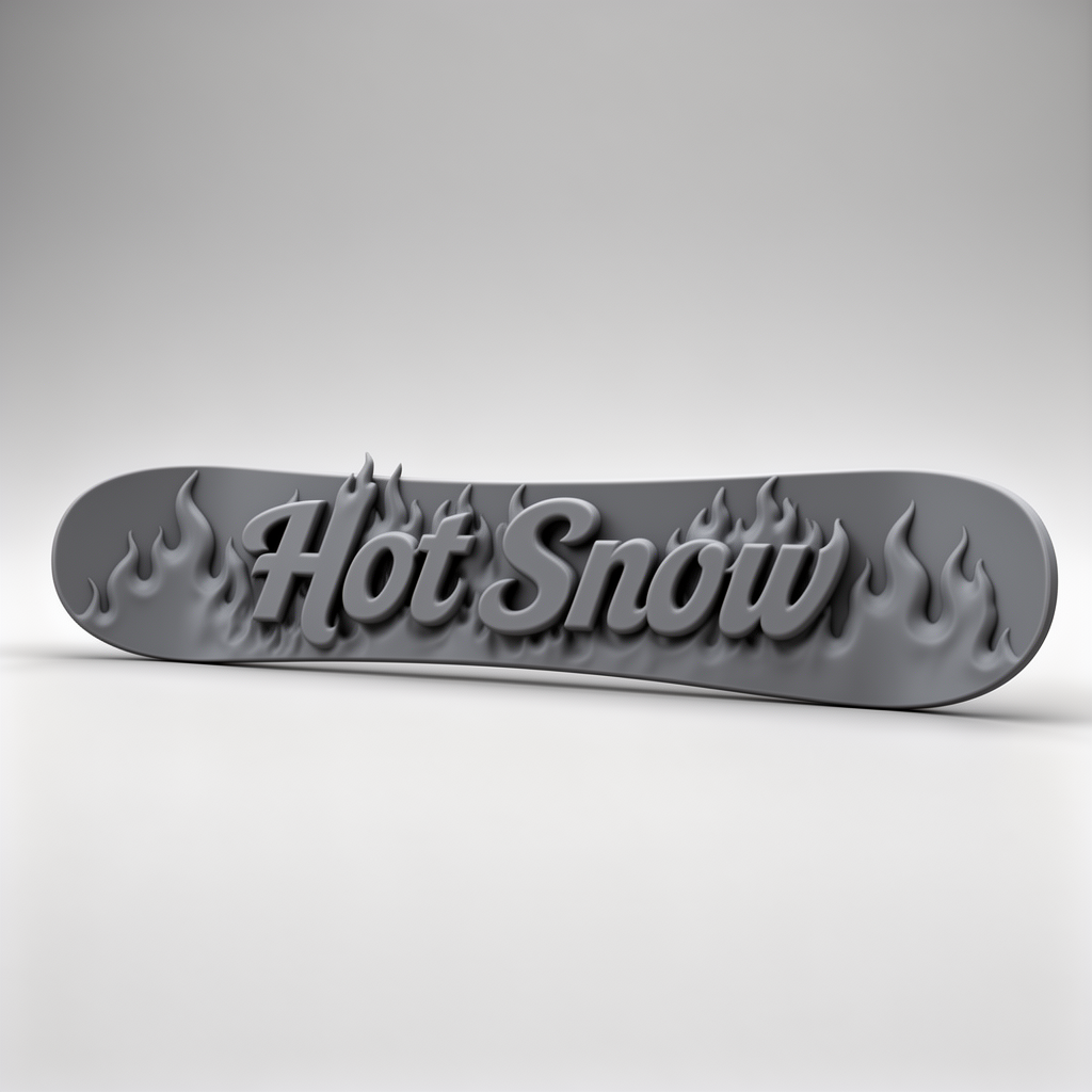 Hot Snowboard Model free 3D printable STL