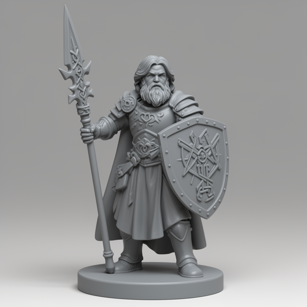 Young Paladin Miniature free 3D printable STL
