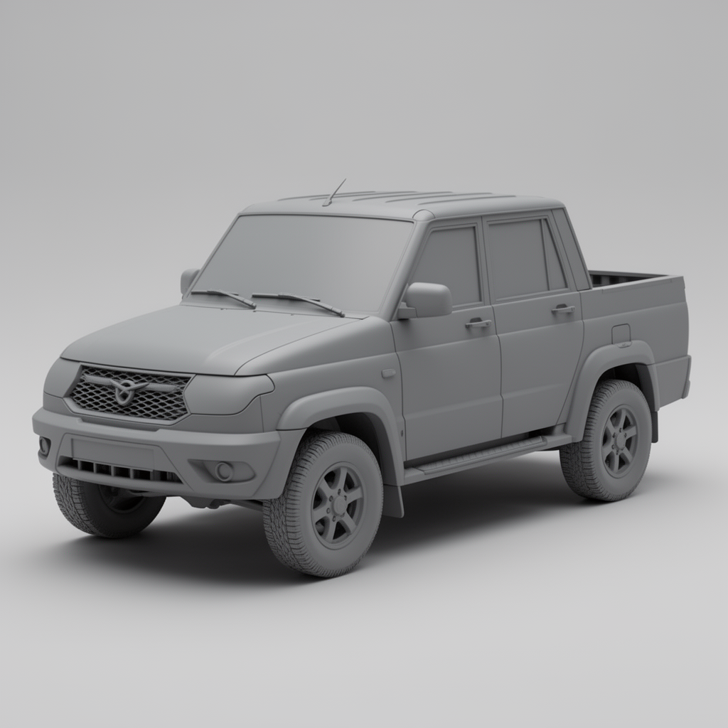 UAZ Patriot Pickup Model free 3D printable STL