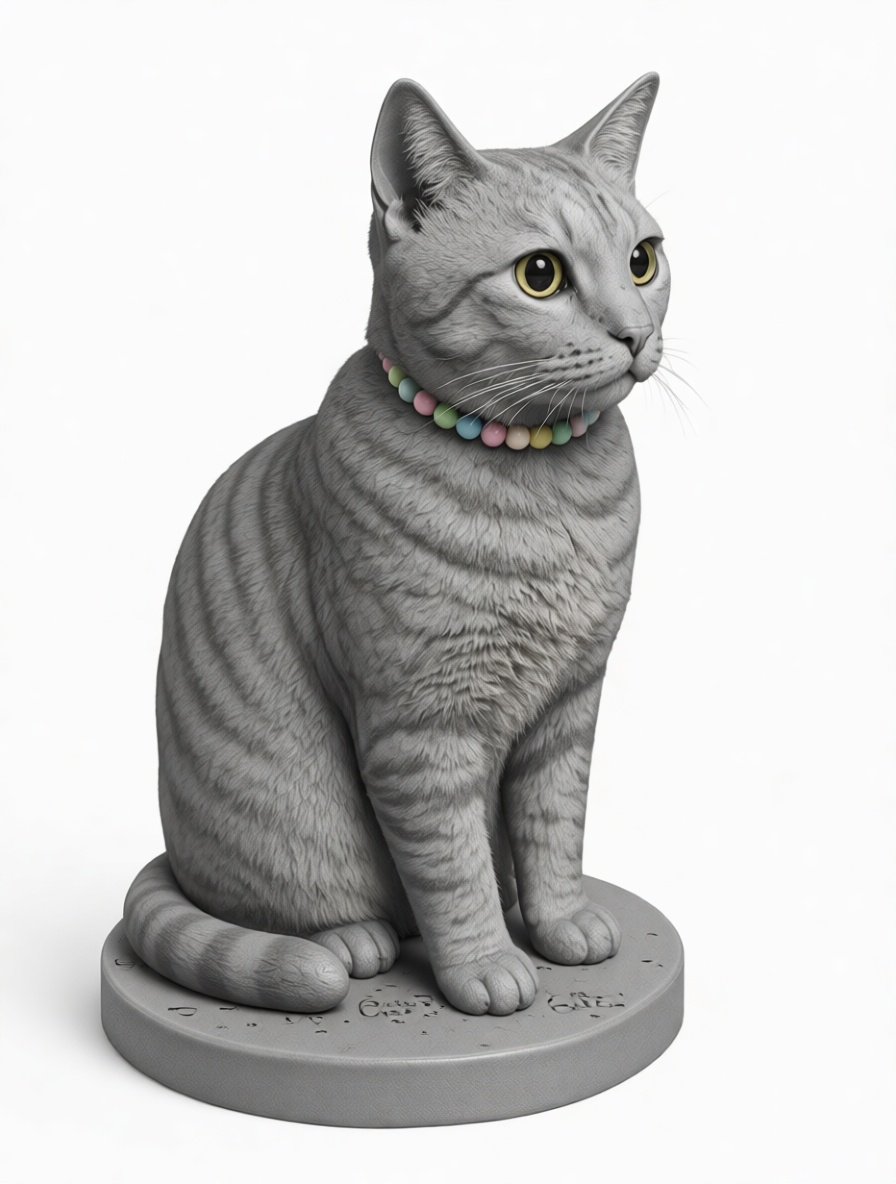 Tabby Cat Figurine
