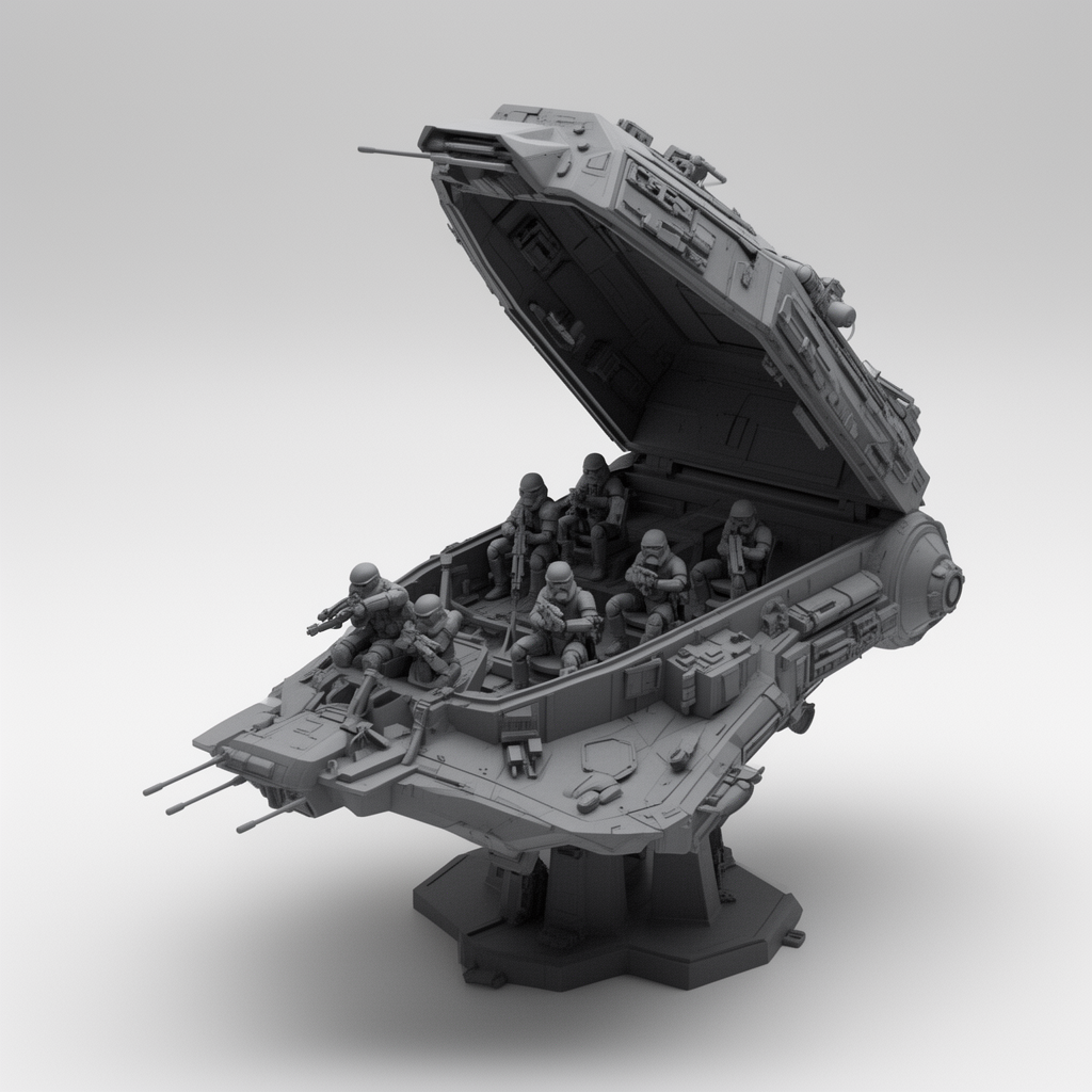 Star Wars Spaceship Model free 3D printable STL