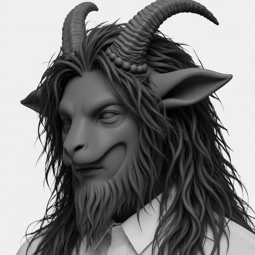 Goat Demon Bust free 3D printable STL
