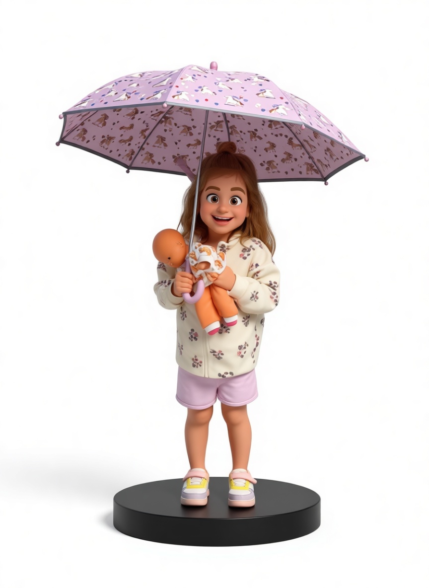 Girl with Doll Figurine free 3D printable STL
