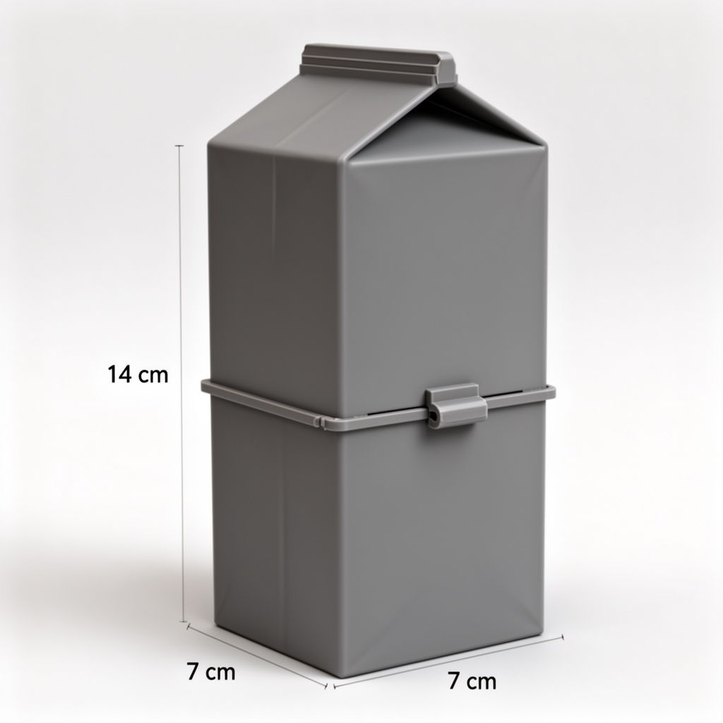 Milk Carton Box Model free 3D printable STL